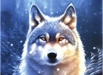 Пазл Super 3D "Зимний волк", 100 детал. 