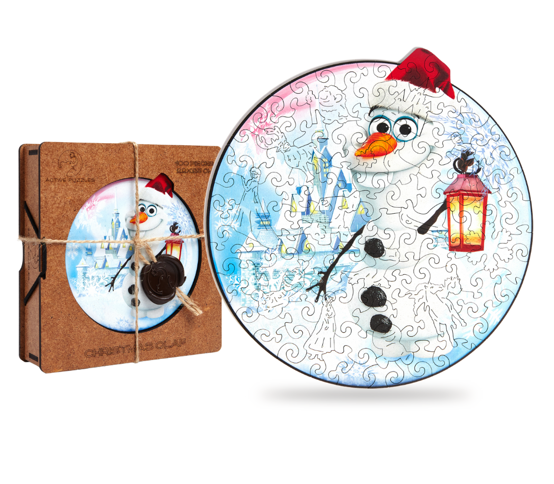 Пазл Active Puzzles деревянный "Рождественский Олаф" 100 дет.