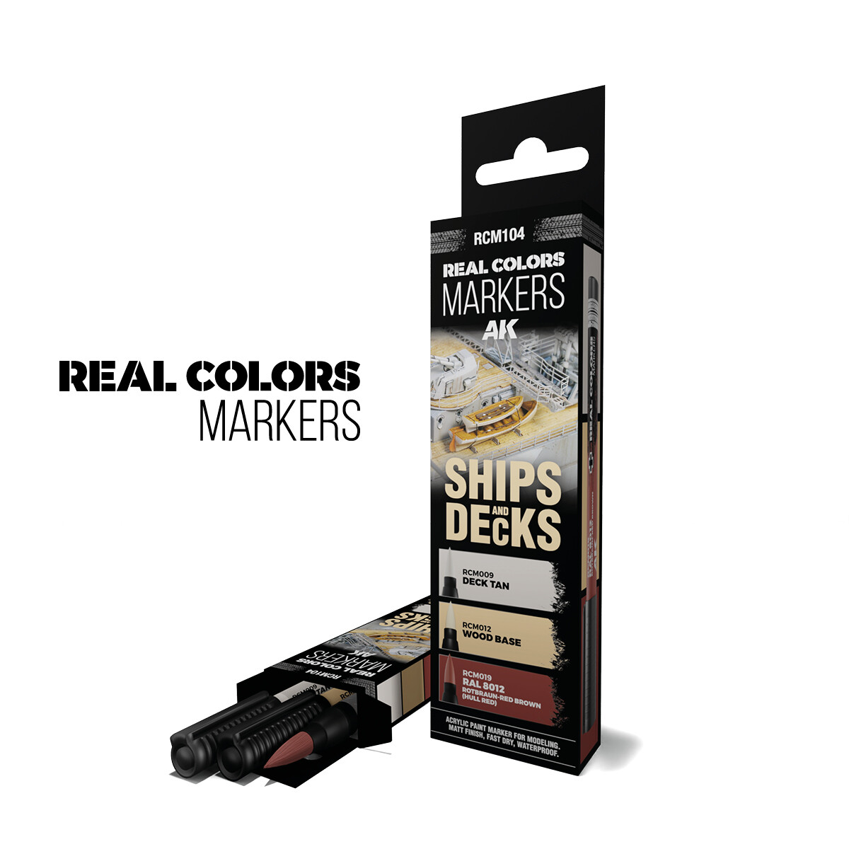 AK SET 3 REAL COLORS MARKERS SHIPS & DECKS RCM104