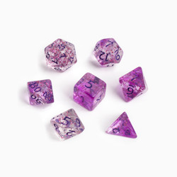 Набор кубиков "Время игры" прозрачные фиолетовые блестки