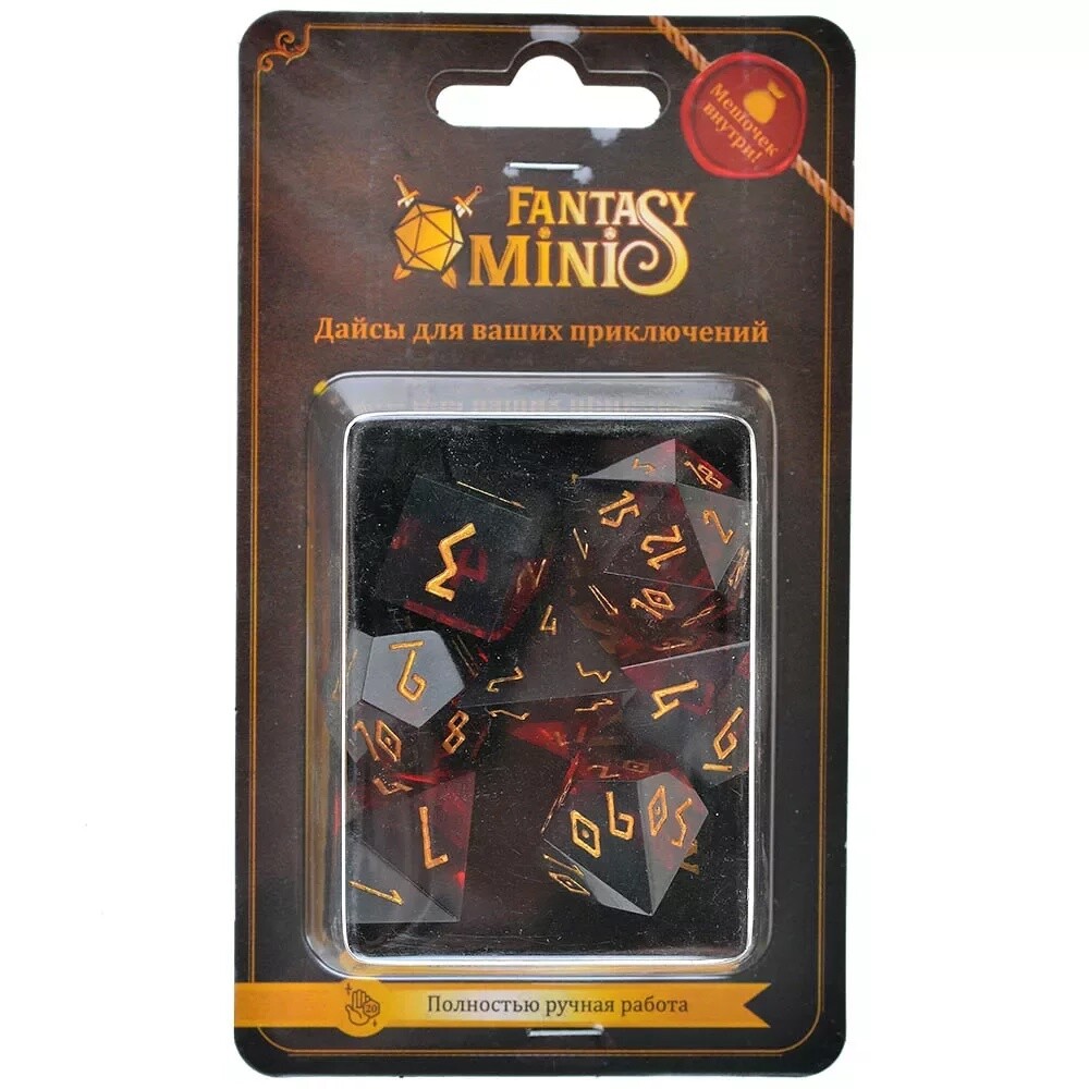 Набор кубиков Fantasy Minis Burmese Ruby
