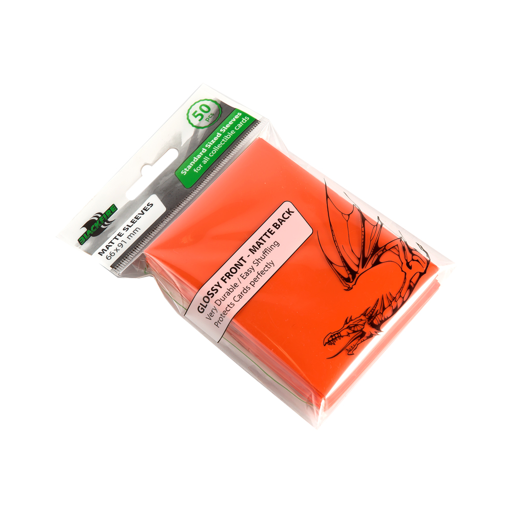 Протекторы Blackfire Matte (размер 66х91 мм) 50 шт.: Оранжевые