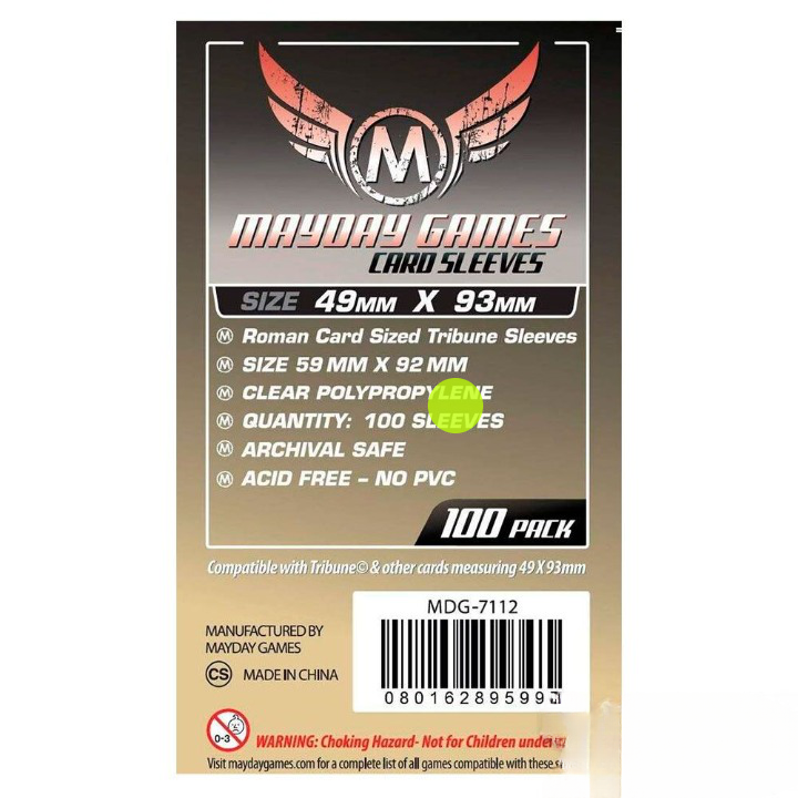 Протекторы Mayday (размер 49х93 мм.) 100 шт. стандарт: прозрачные