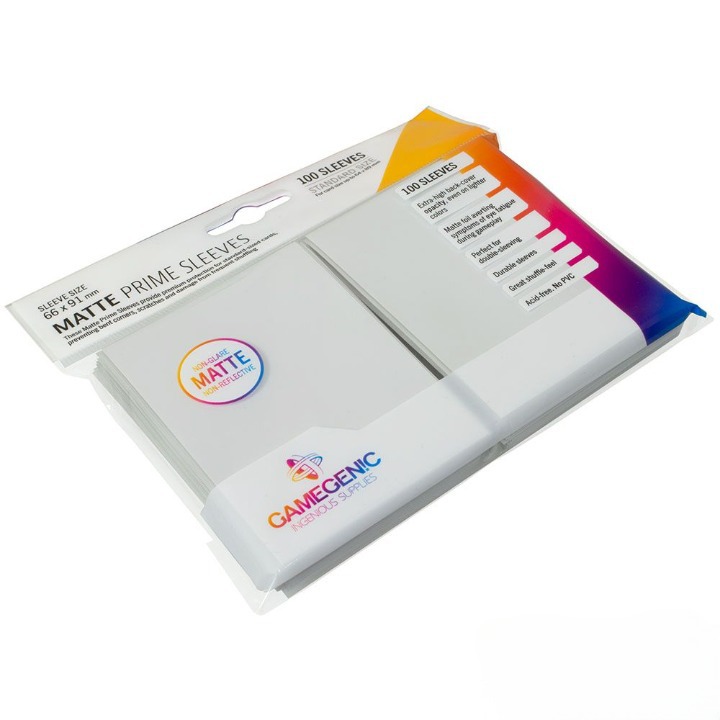 Протекторы MATTE Prime Sleeves (размер 66х91 мм) 100 шт: белые
