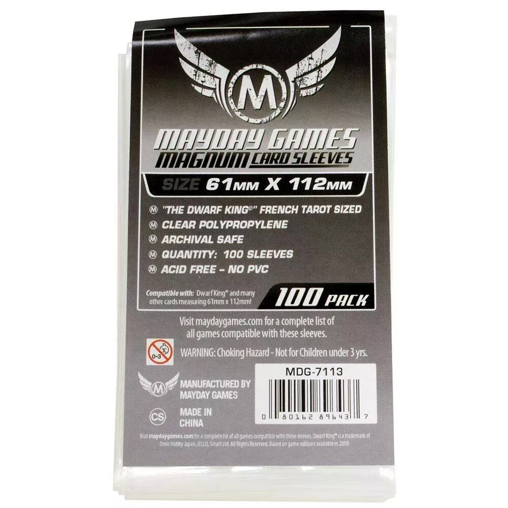 Протекторы Mayday (размер 61х112 мм) 100 шт. стандарт: прозрачные