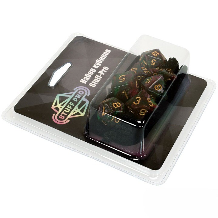 Набор кубиков Stuff-Pro (7 шт, 16 мм) звездный красный зеленый