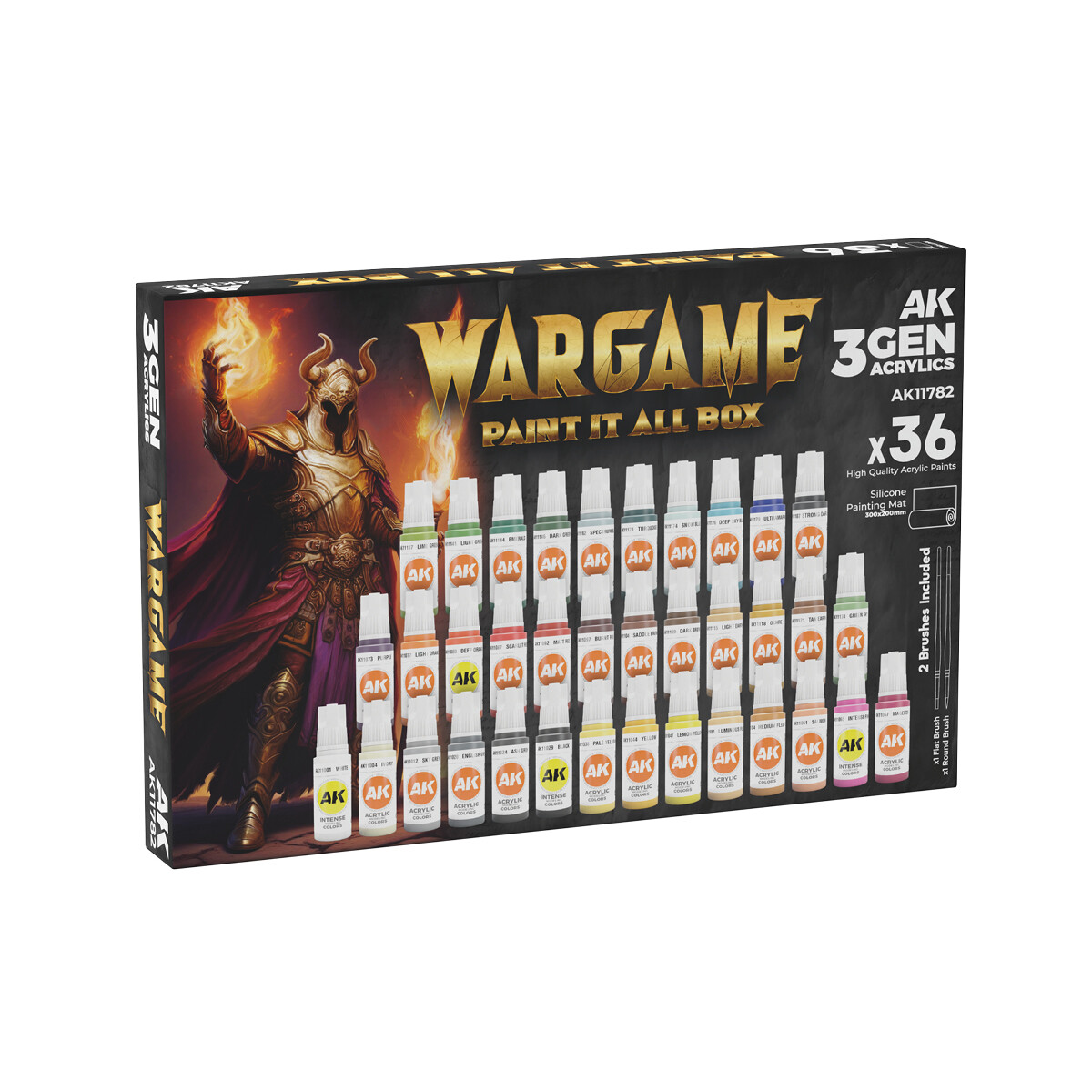 AK: WARGAME PAINT IT ALL BOX 36 COLORS 3GEN AK11782