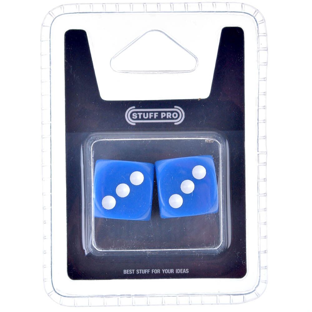 Набор кубиков STUFF-PRO d6 (2 шт., 16мм) синие