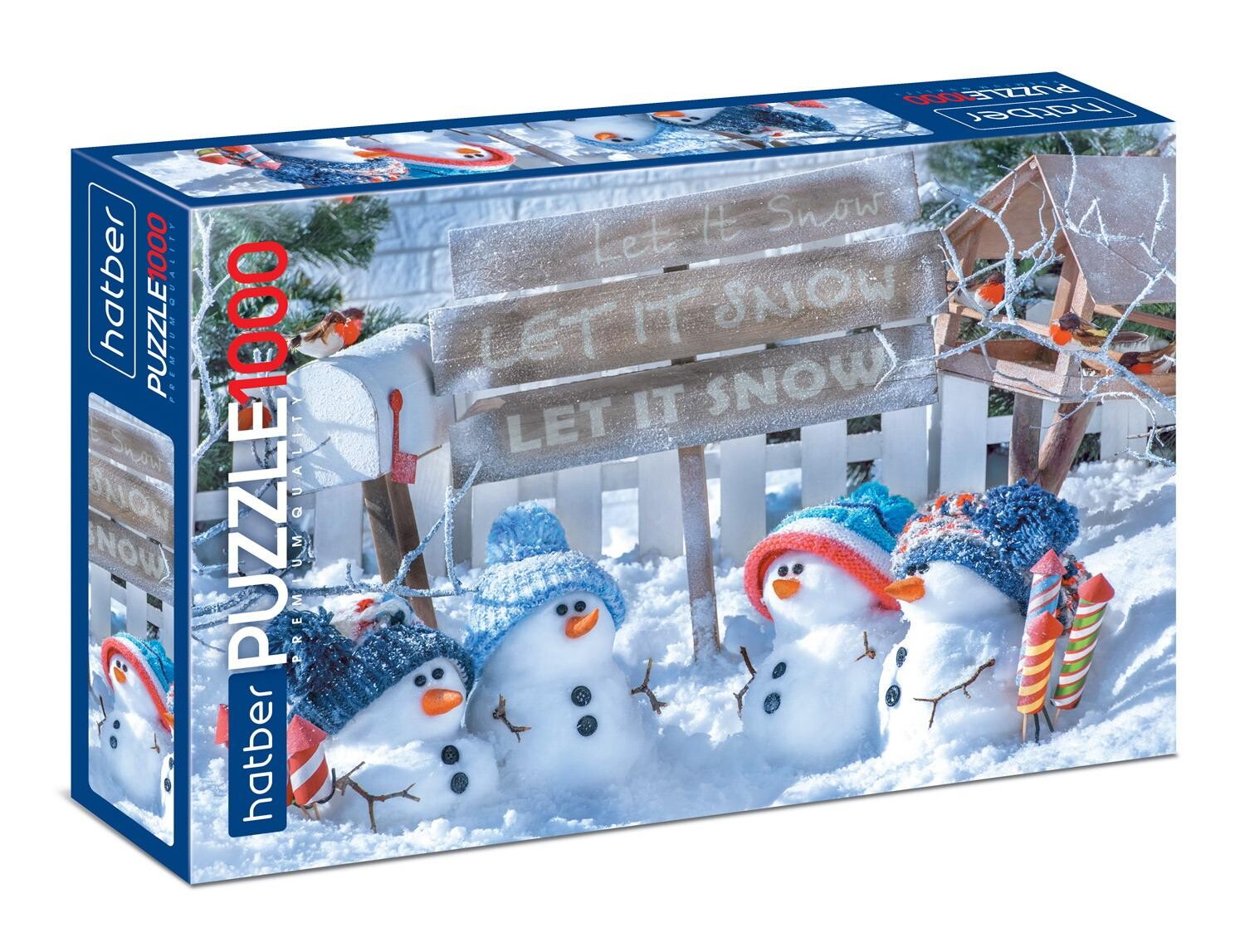 Пазл Hatber "Забавные снеговики" на 1000 детал.