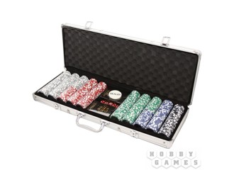 Набор для покера на 500  фишек с номиналом (кейс)