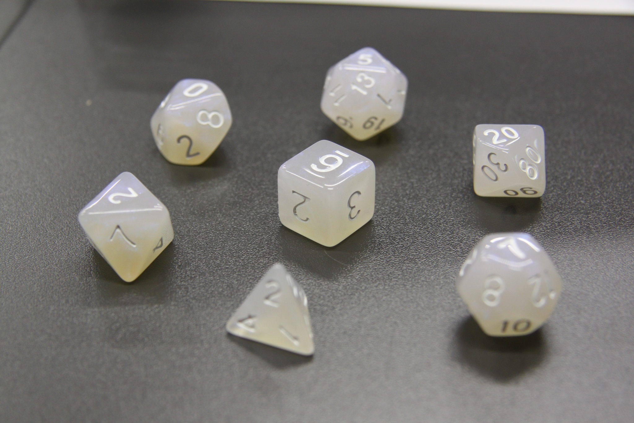 Набор кубиков для RPG "Единорог" 7 шт. Аврора морозная синяя