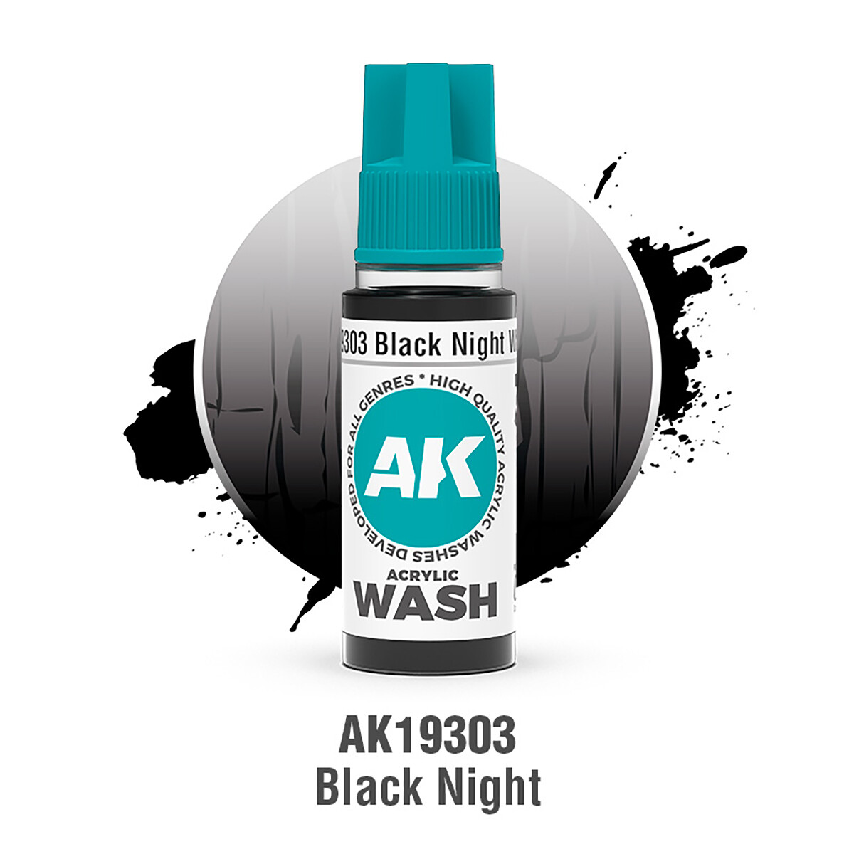 AK Acrylic Washes: Black Night AK19303