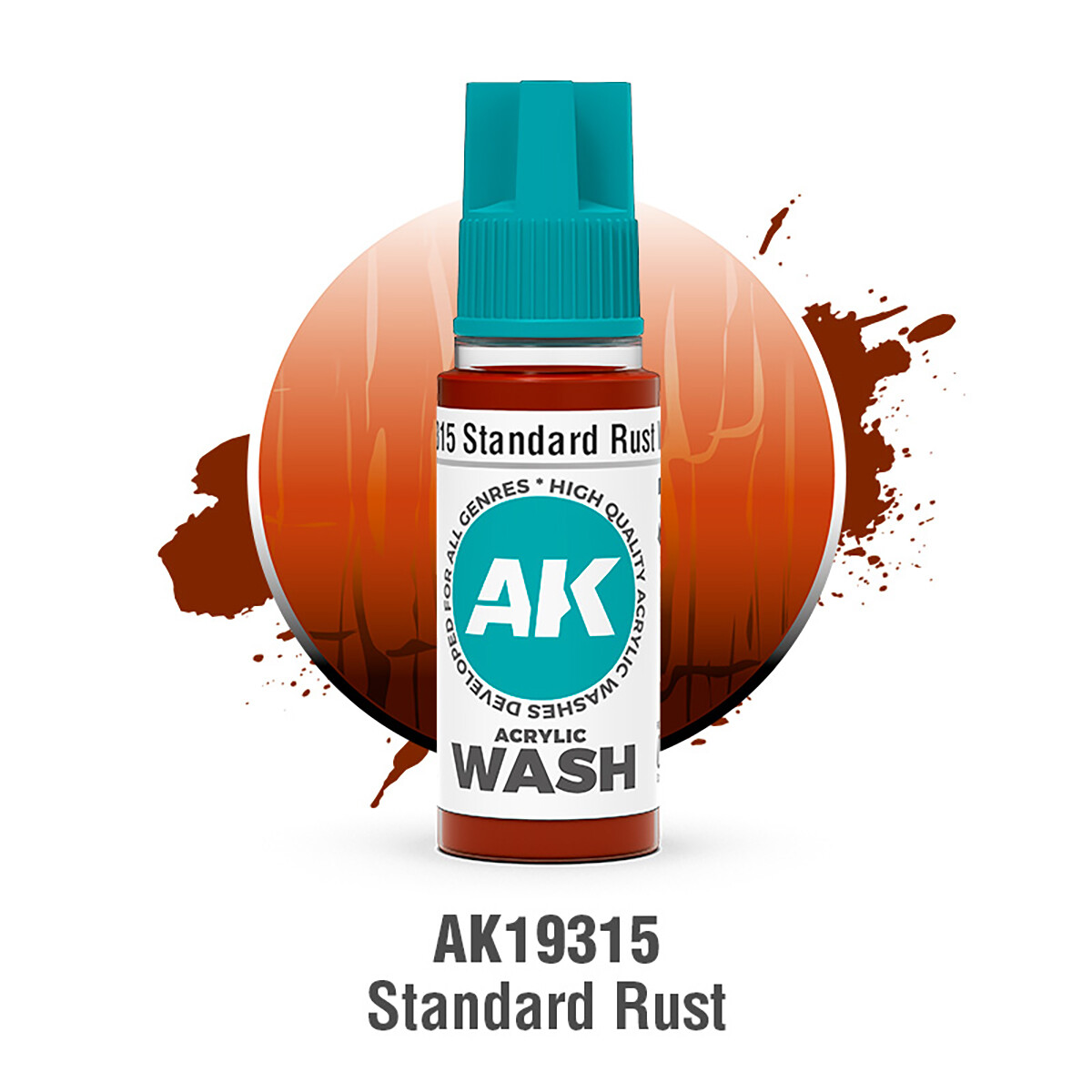 AK Acrylic Washes: Standard Rust AK19315
