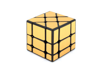 Зеркальный куб Фишер золотой
