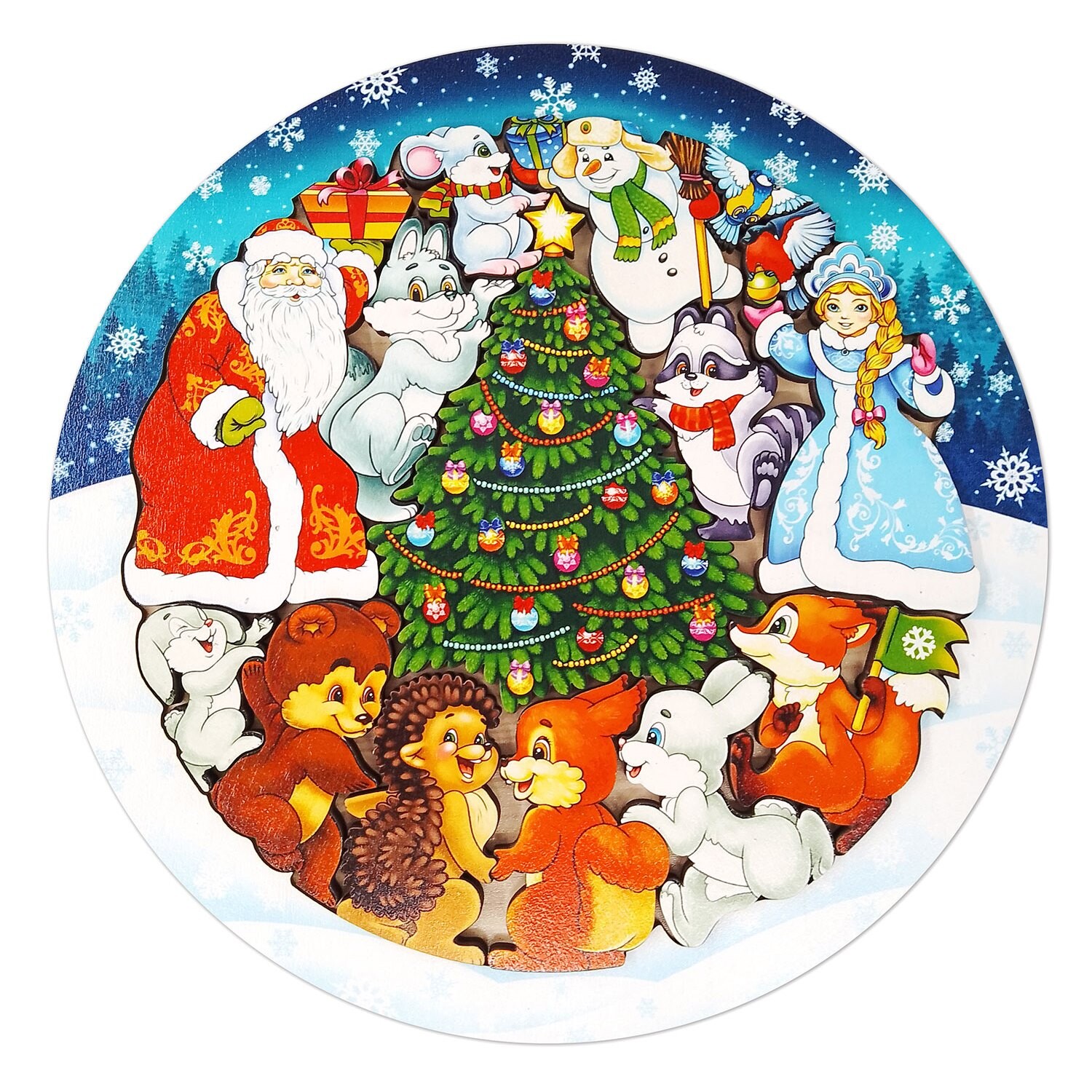 Пазл детский деревянный "Новогодняя сказка"