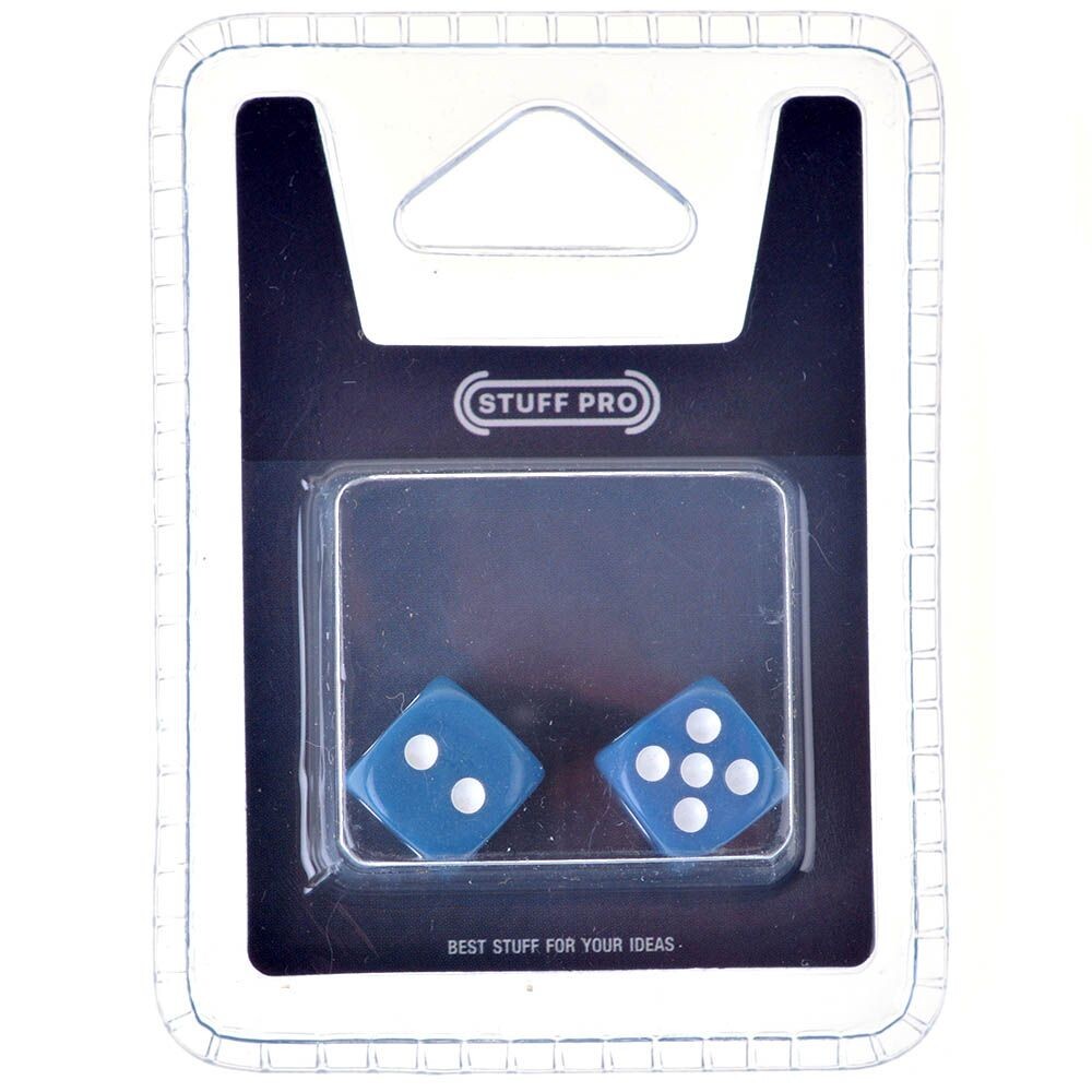 Набор кубиков STUFF-PRO d6 (2 шт., 12мм) синие