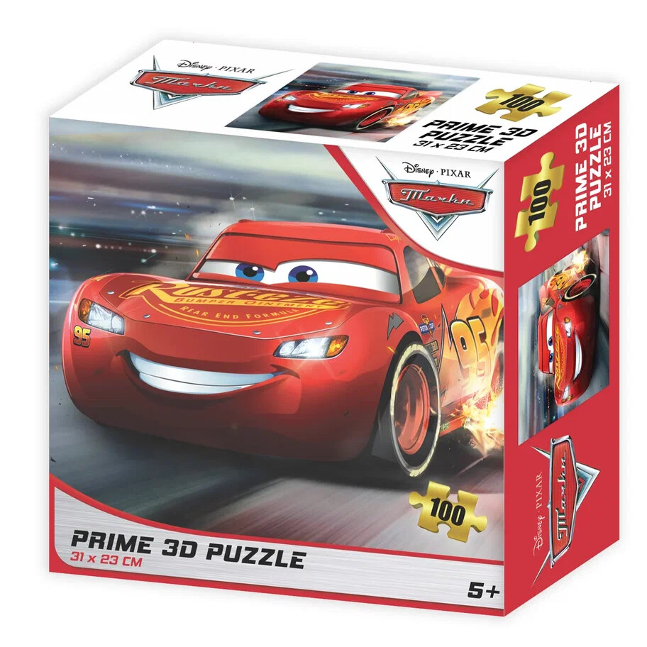 Пазл Super 3D "Тачки", 100 детал. 