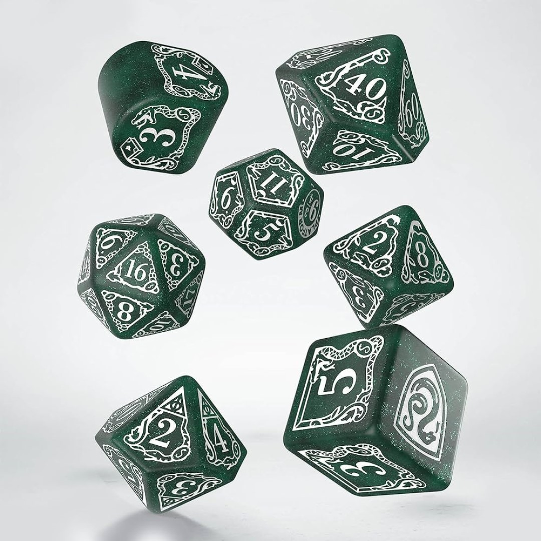 Набор кубиков Harry Potter. Slytherin Modern Dice Set: Green, 7 шт.