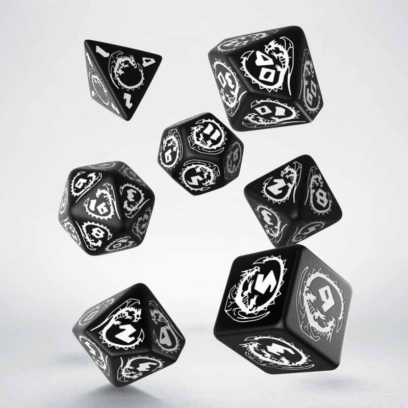 Набор кубиков Dragons Modern Dice Set Black/White
