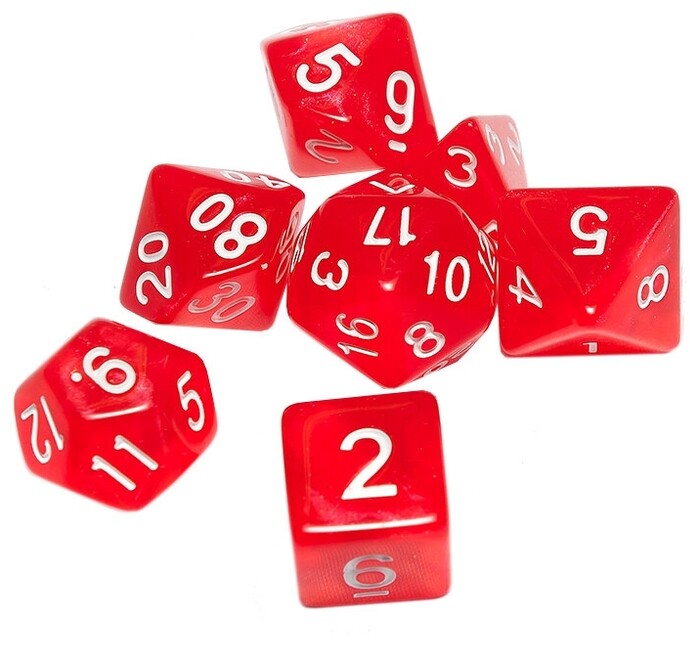 Набор кубиков STUFF PRO (7 шт, 16 мм) Аврора Рубин