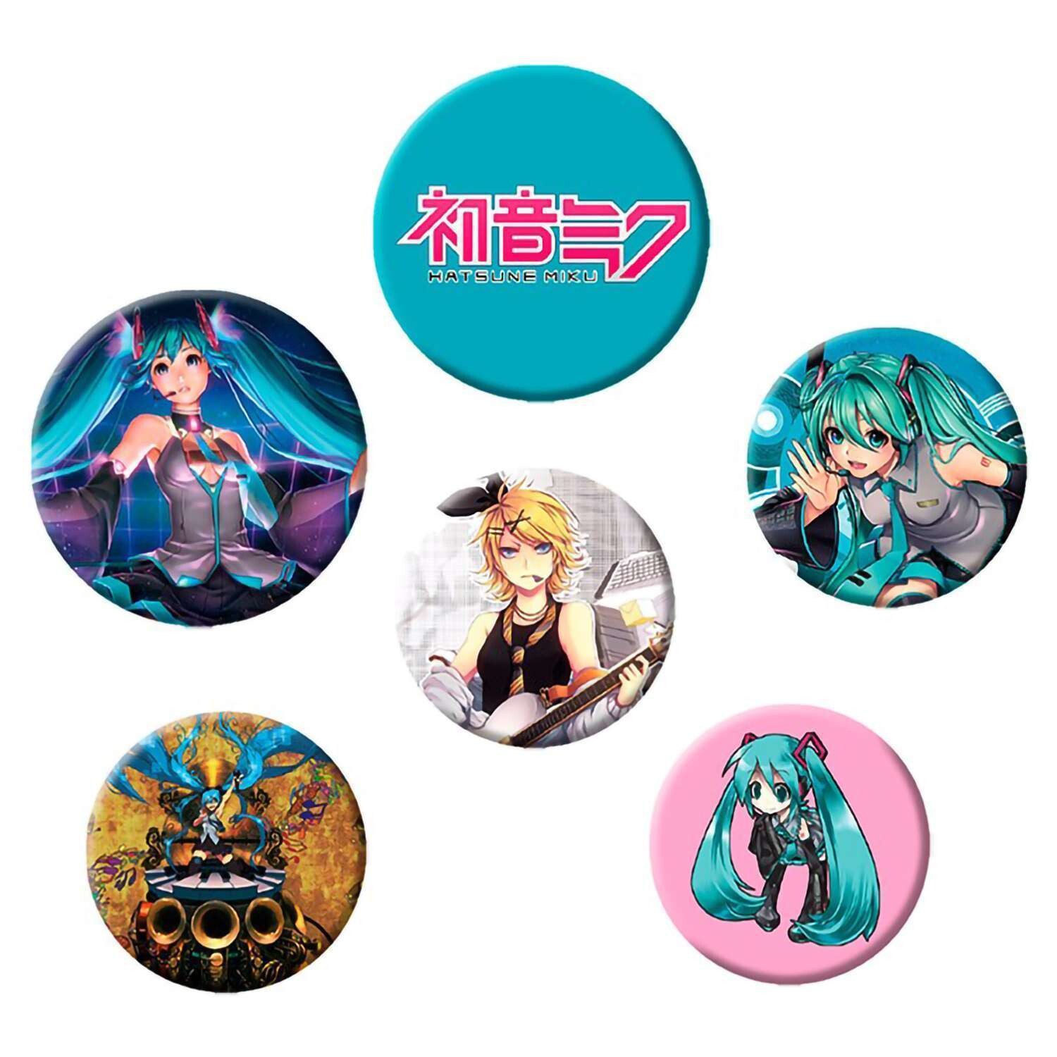 Набор значков Hatsune Miku (4 шт)