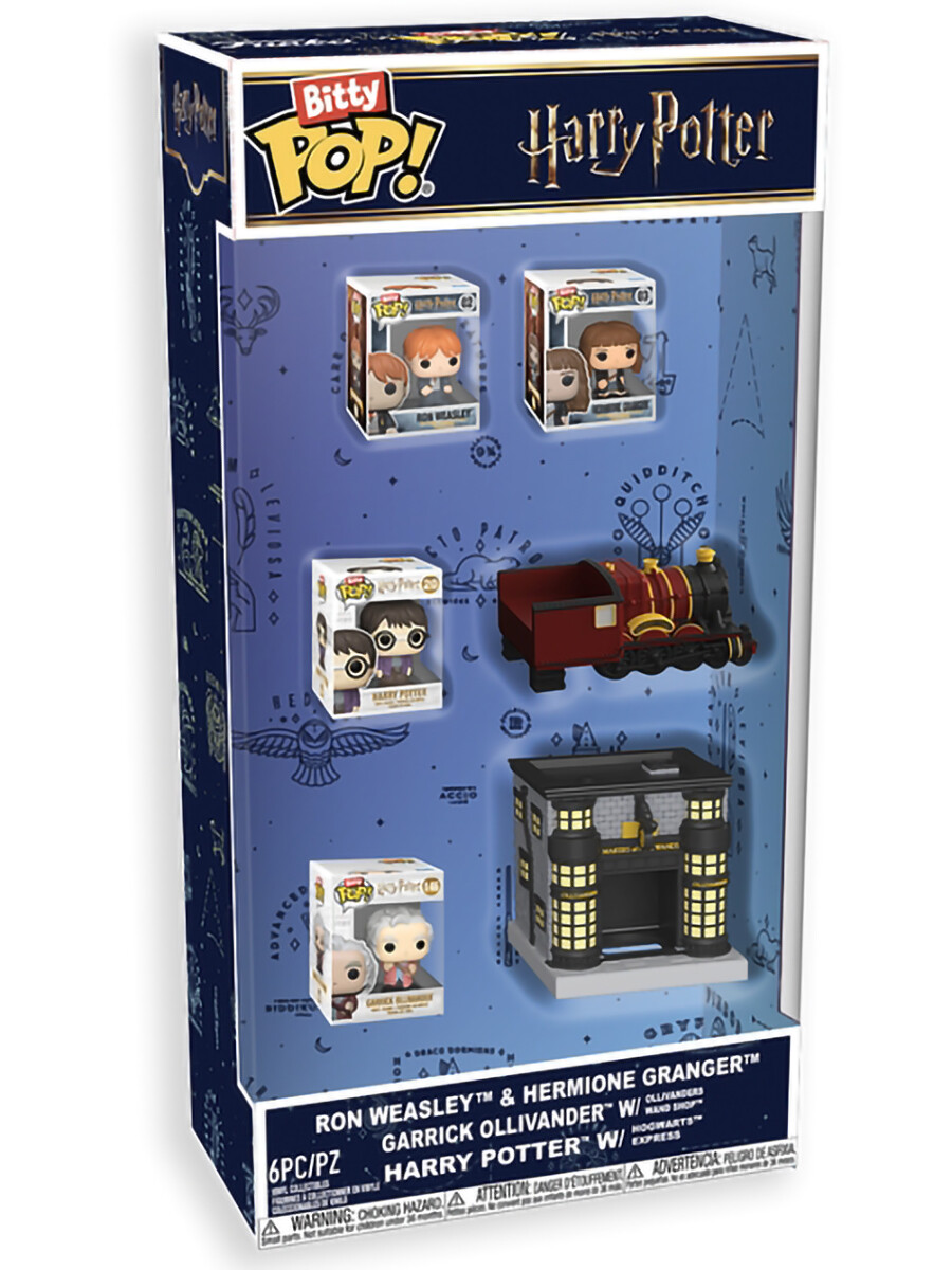 Фигурка Funko Bitty POP! Ron+Harry+Hermione+Ollivander+Ride+Town 6шт