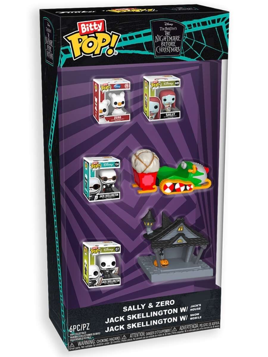 Фигурка Funko Bitty POP! Zero+Sally+Jack+Jack+Rides+Town 6шт