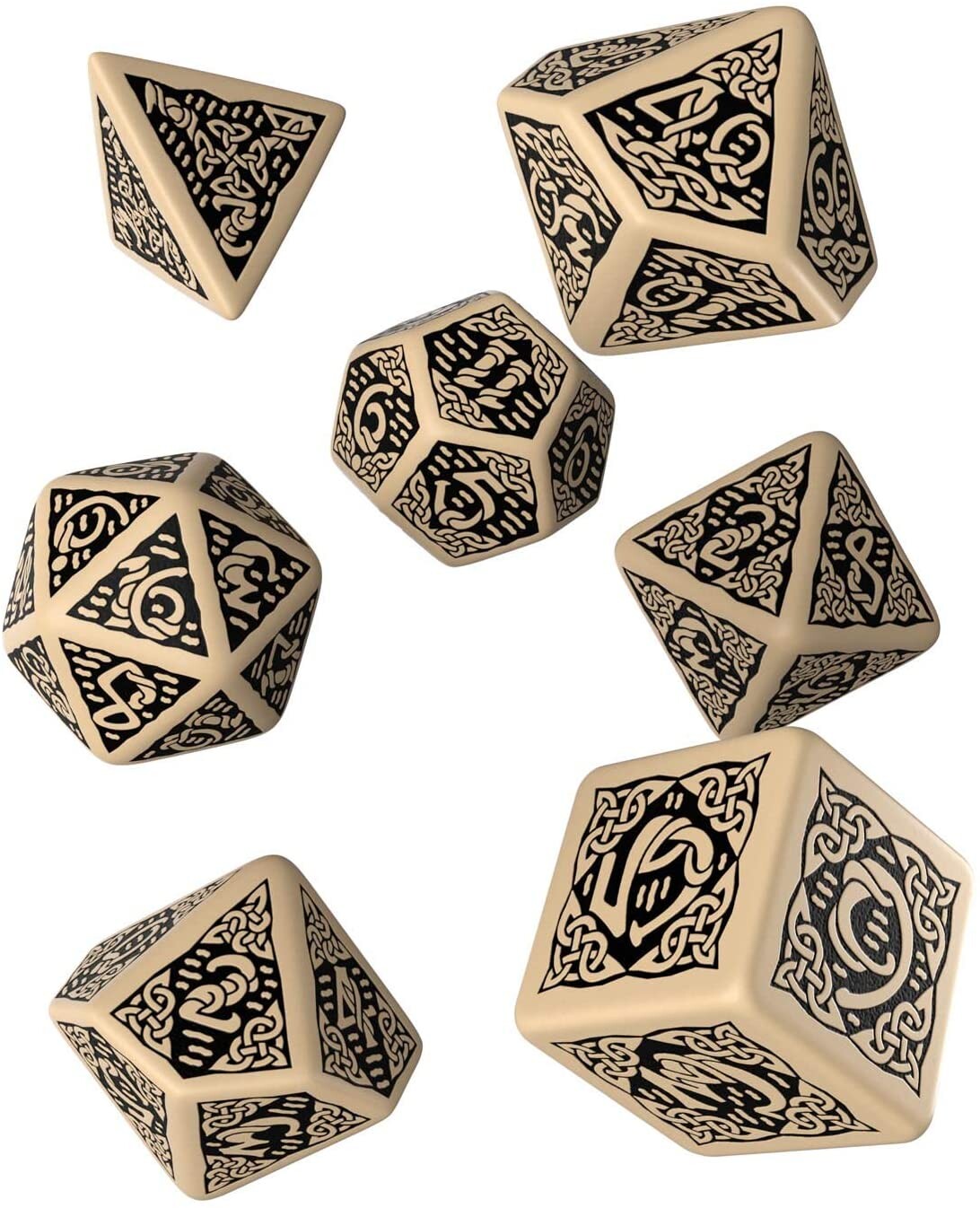 Набор кубиков Celtic 3D Revised Beige/Black Dice Set (7)
