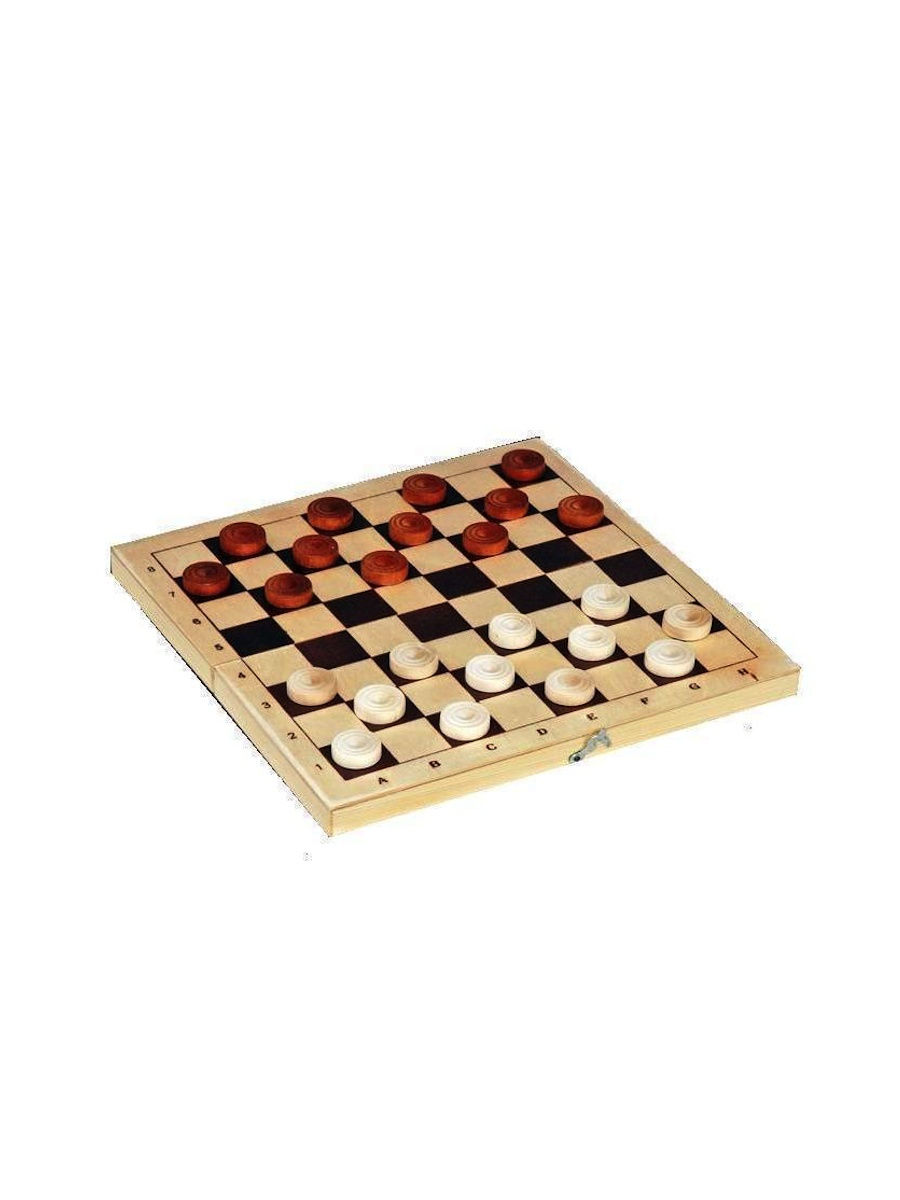 Шашки деревянные с доской (290*145*35)