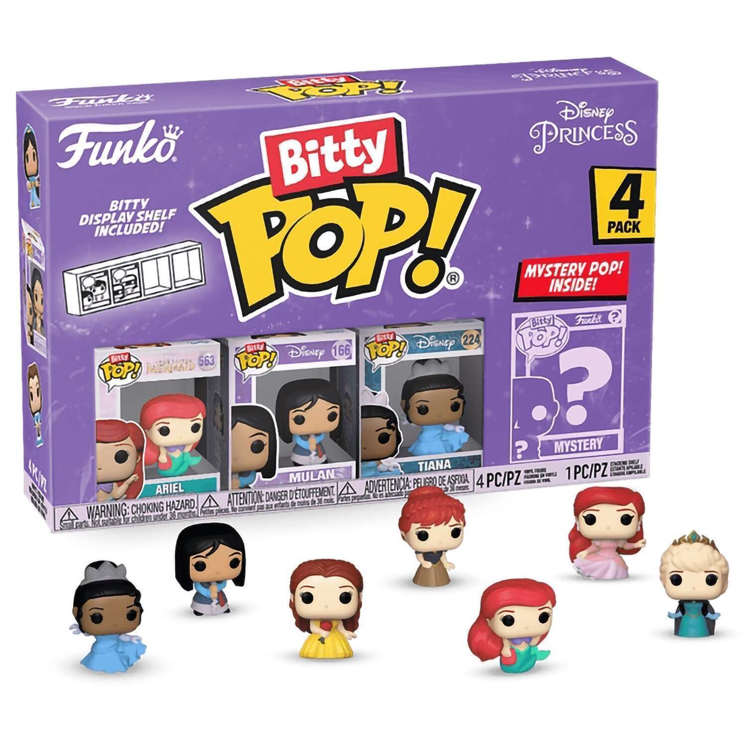 Фигурка Funko Bitty POP! Disney Princess S1 Ariel+Mulan+Teana+Mystery