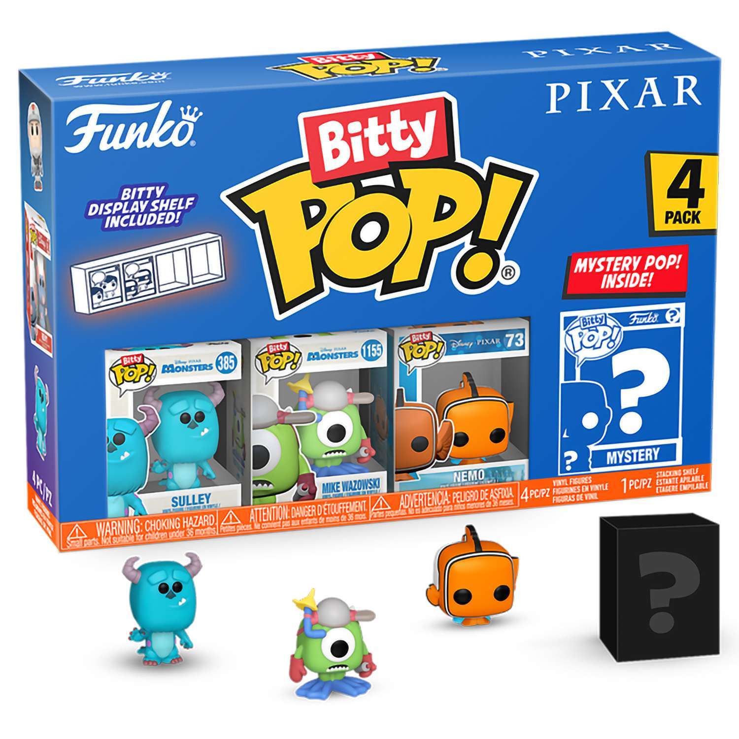 Фигурка Funko Bitty POP! Pixar Sulley+Mike+Nemo+Mystery