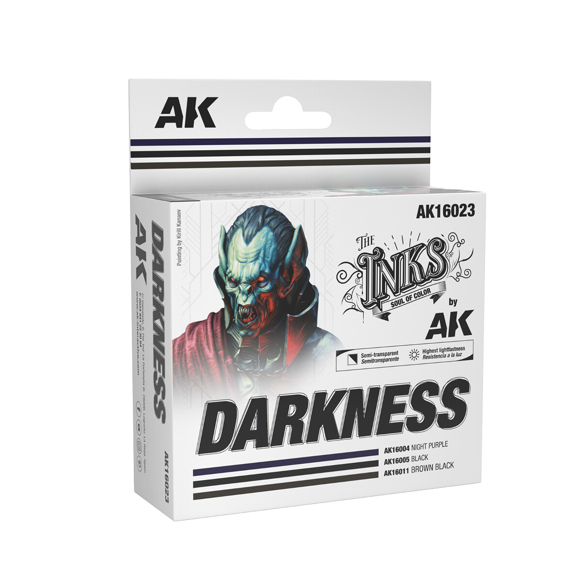 AK THE INKS SET: DARKNESS AK16023 (3 шт)
