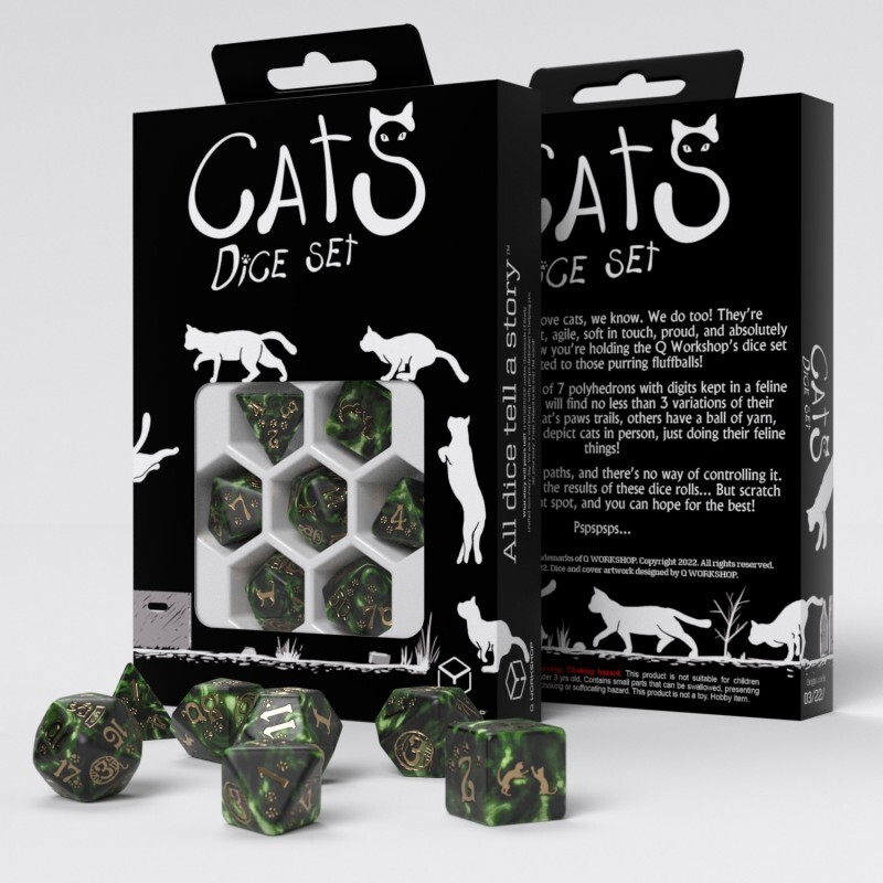Набор кубиков Cats Modern Dice Set: Pixel, 7 шт.