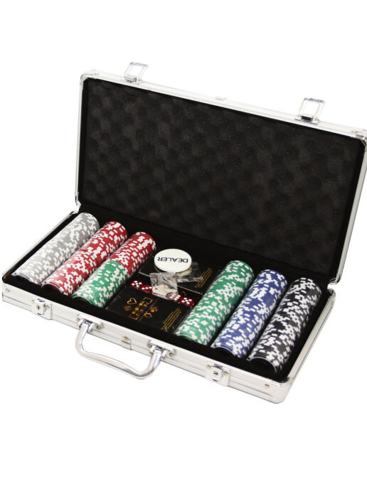 Набор для покера в ал. кейсе "Фабрика покера" (300 фишек)
