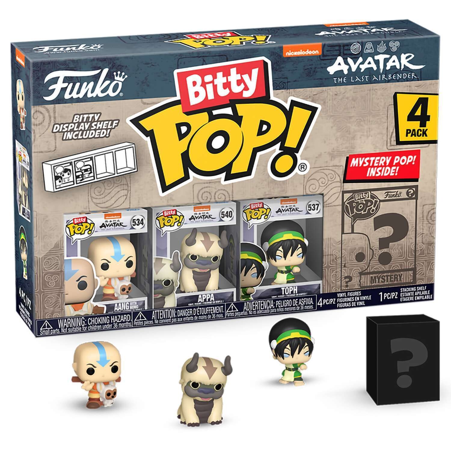 Фигурка Funko Bitty POP! Avatar The Last Airbender Aang+Appa+Toph+Mystery