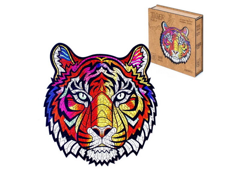 Пазл Zufa деревянный "Тигр" размер М (2022)
