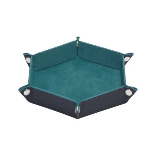 Дайс-трей MTGTRADE аквамарин шестиугольный малый 17,5х17,5см