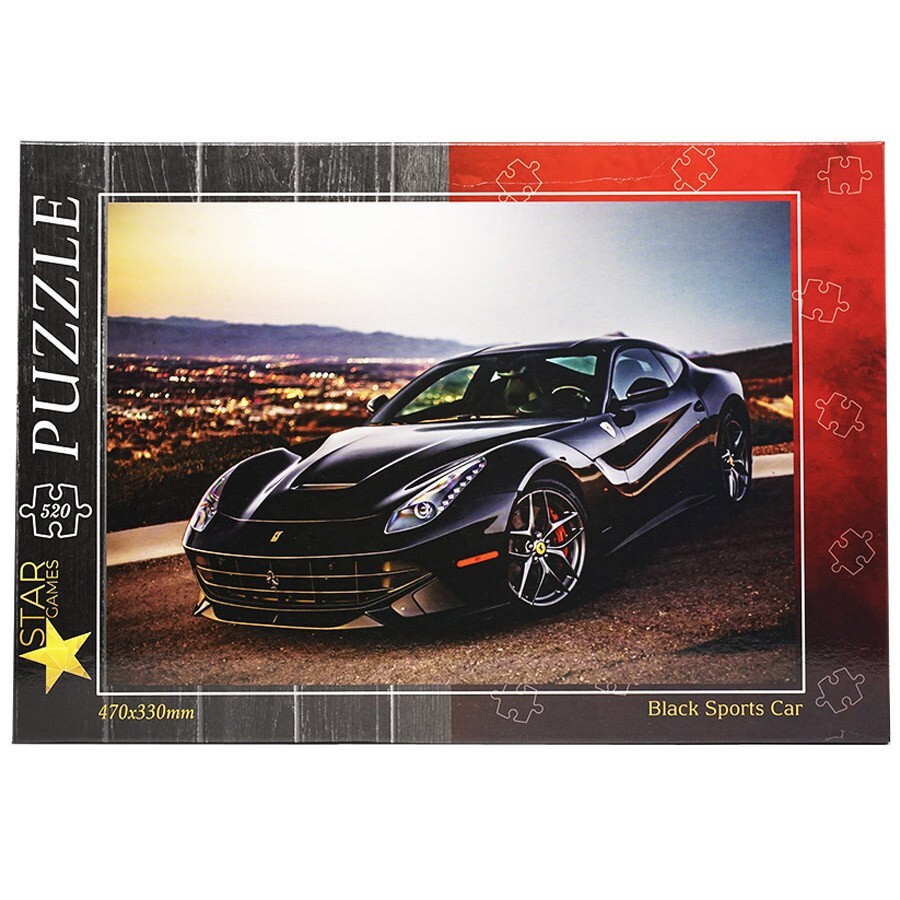 Пазл Play Land "Черный спорткар" на 520 детал.