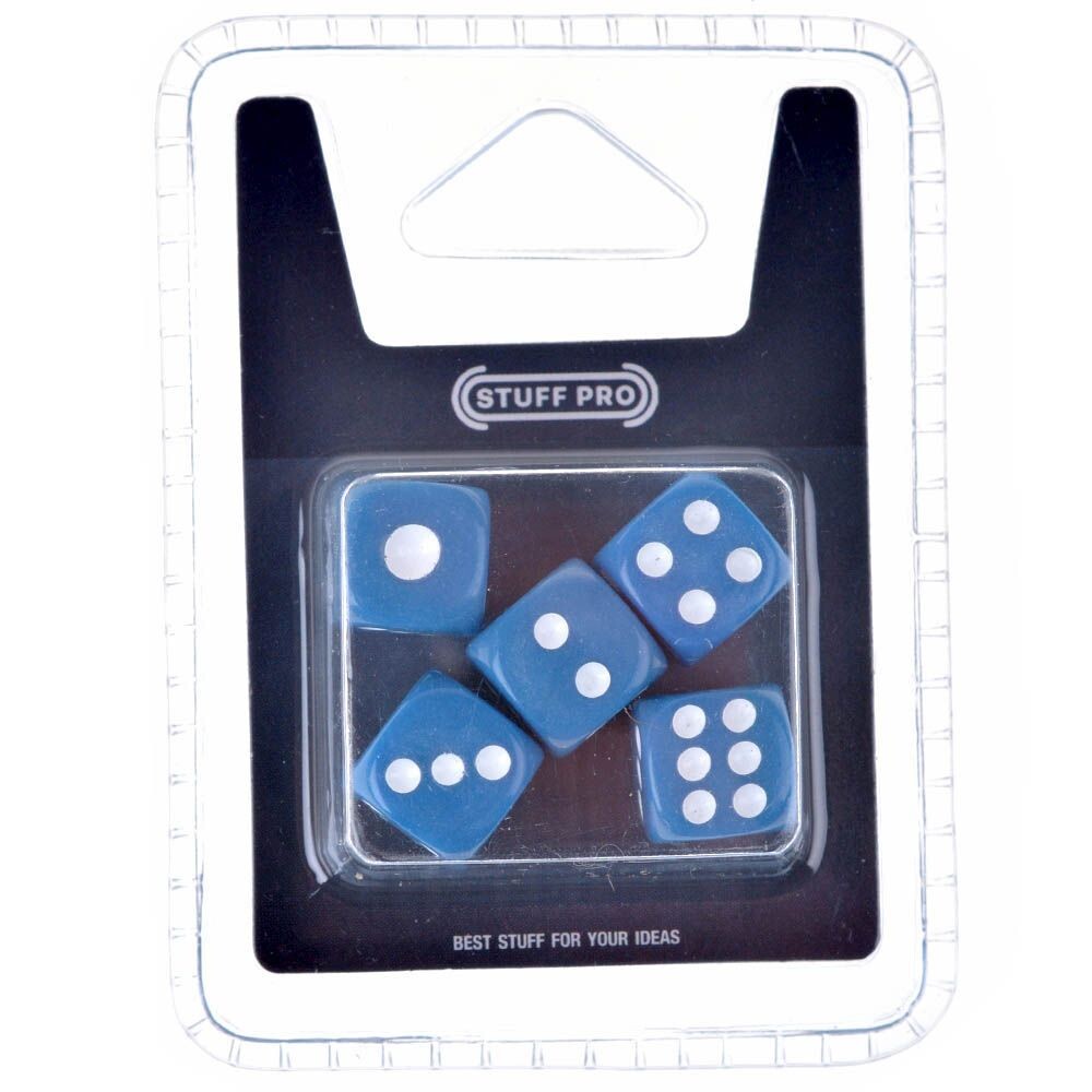 Набор кубиков STUFF-PRO d6 (5 шт., 12мм) синие