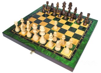 Шахматы, шашки, нарды "Малахит" (40*40)