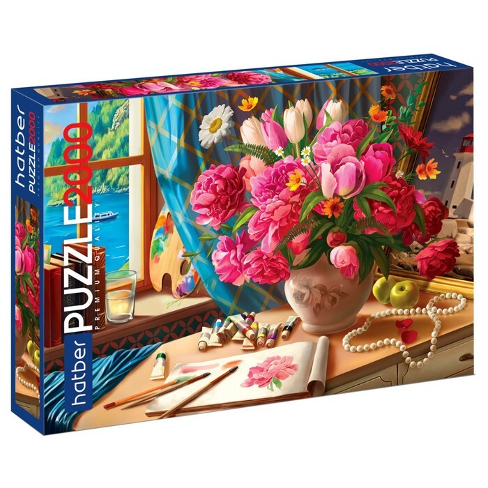 Пазл Hatber "Акварельный букет" на 2000 детал.