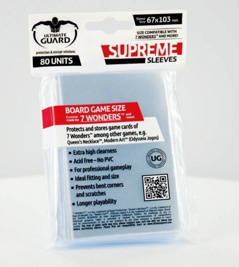 Протекторы Ultimate Guard Supreme (размер 67х103 мм) 80 шт.: прозрачные