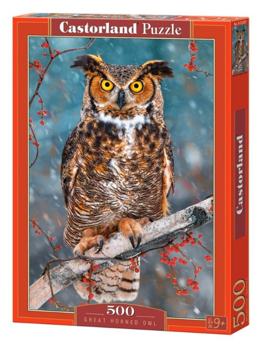 Пазл Castorland "Большая рогатая сова" 500 детал.