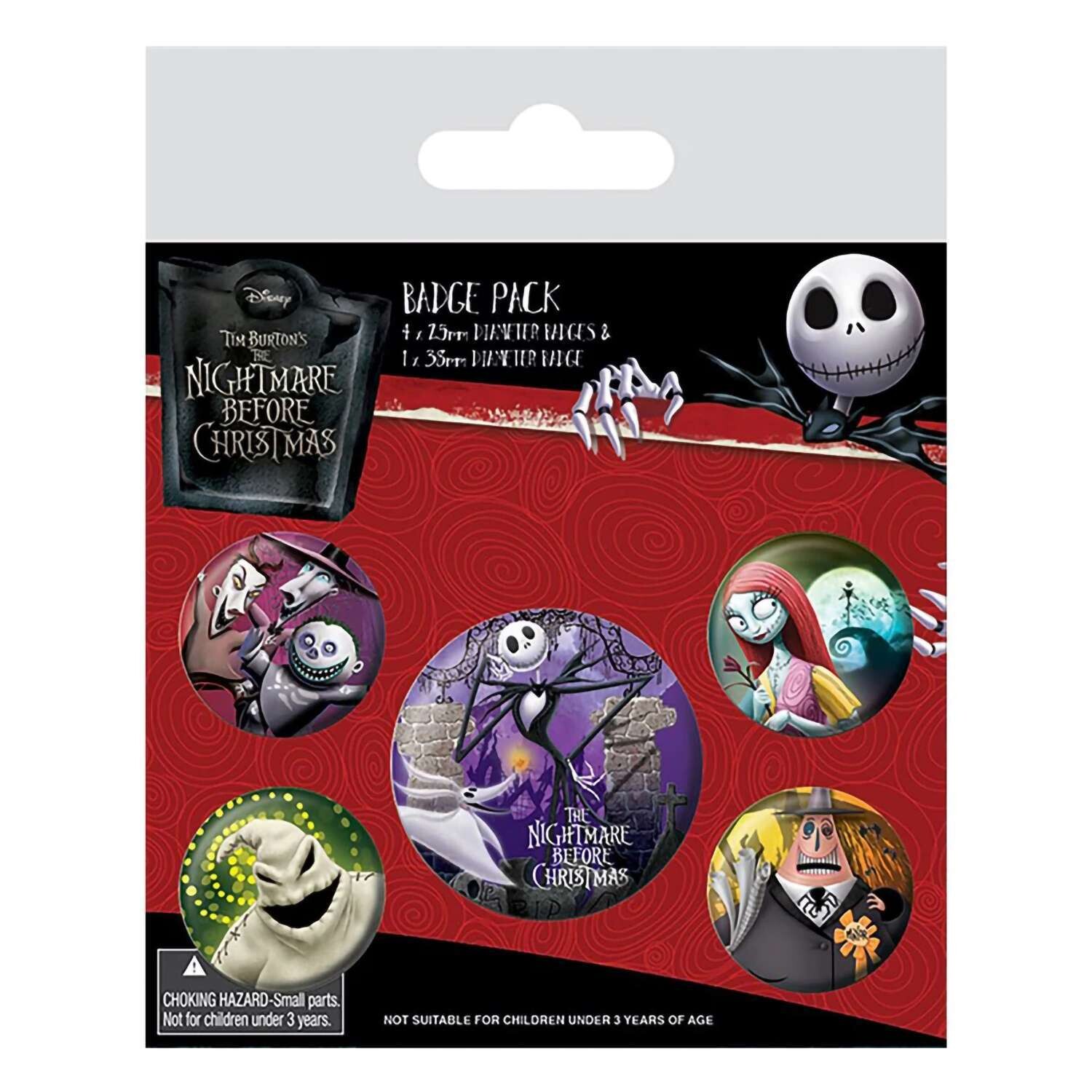Набор значков Кошмар перед Рождеством (5 шт)
