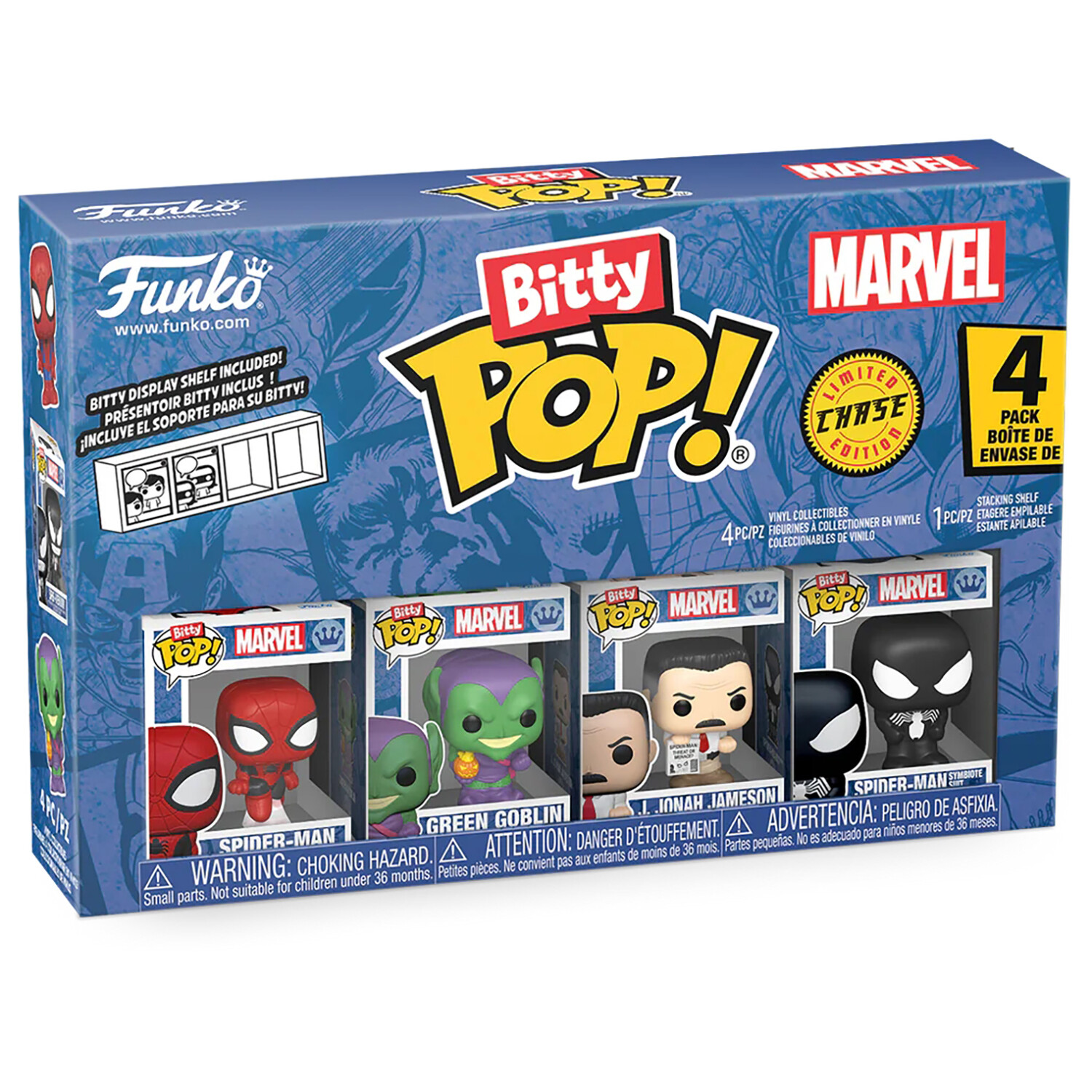 Фигурка Funko Bitty POP! Marvel Spider-Man Spider-Man+Green Goblin+J Jonah J+Chase