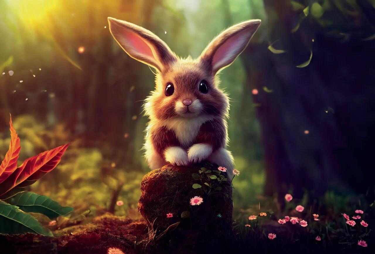 Пазл Super 3D "Зайчик на поляне", 48 детал. 