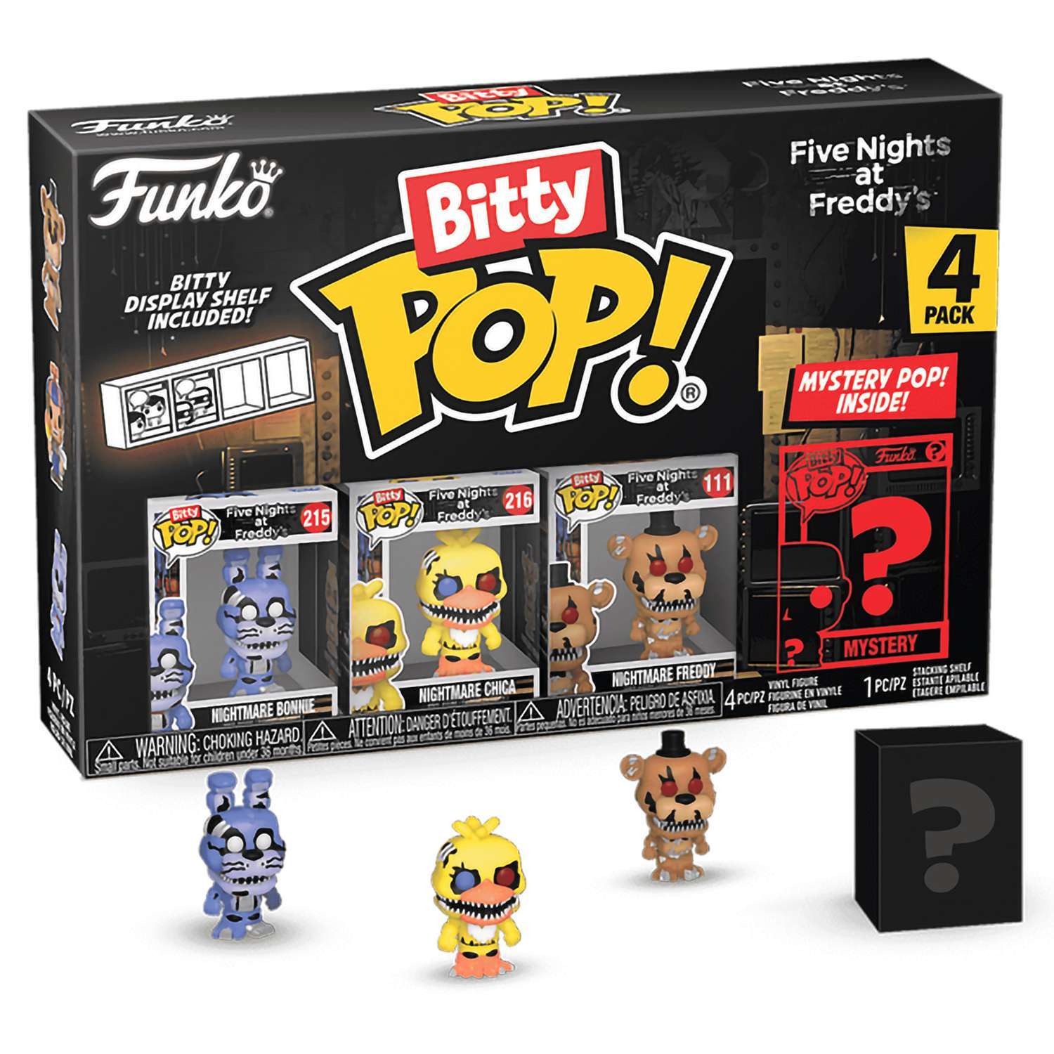 Фигурка Funko Bitty POP! FNAF Nightmare Bonnie+Nightmare Chika+Freddy+Mystery