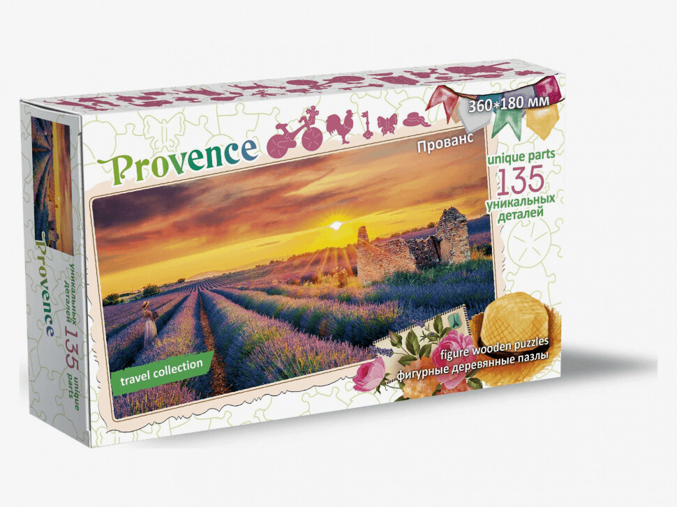 Пазл фигурный деревянный Travel collection "Прованс, Франция"