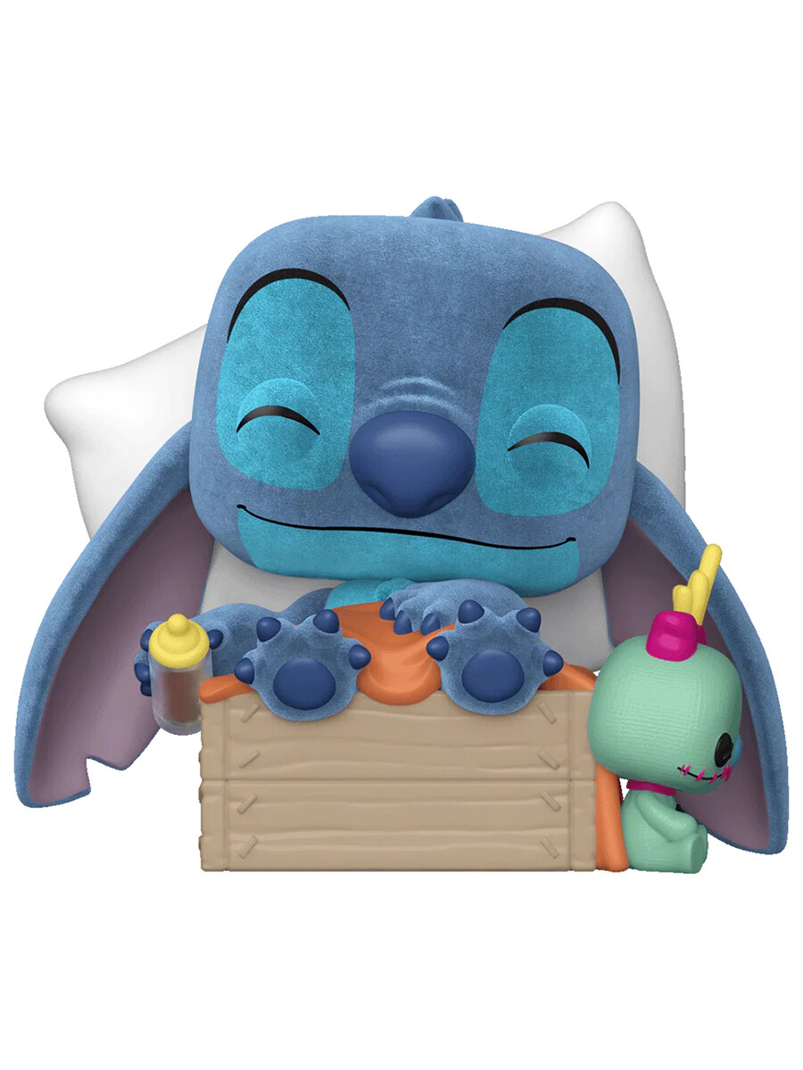 Фигурка Funko Pop: Стич спящий в коробке флок (Exc) (1607)