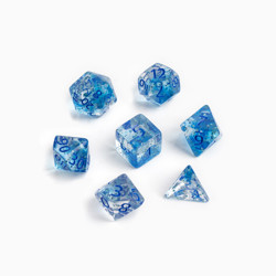 Набор кубиков "Время игры" прозрачные синие блестки